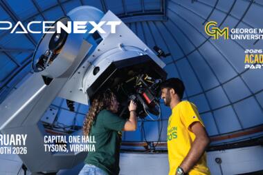 Two students in the observatory